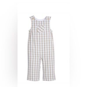 Little English brownfield plaid Campbell overall one piece 3T